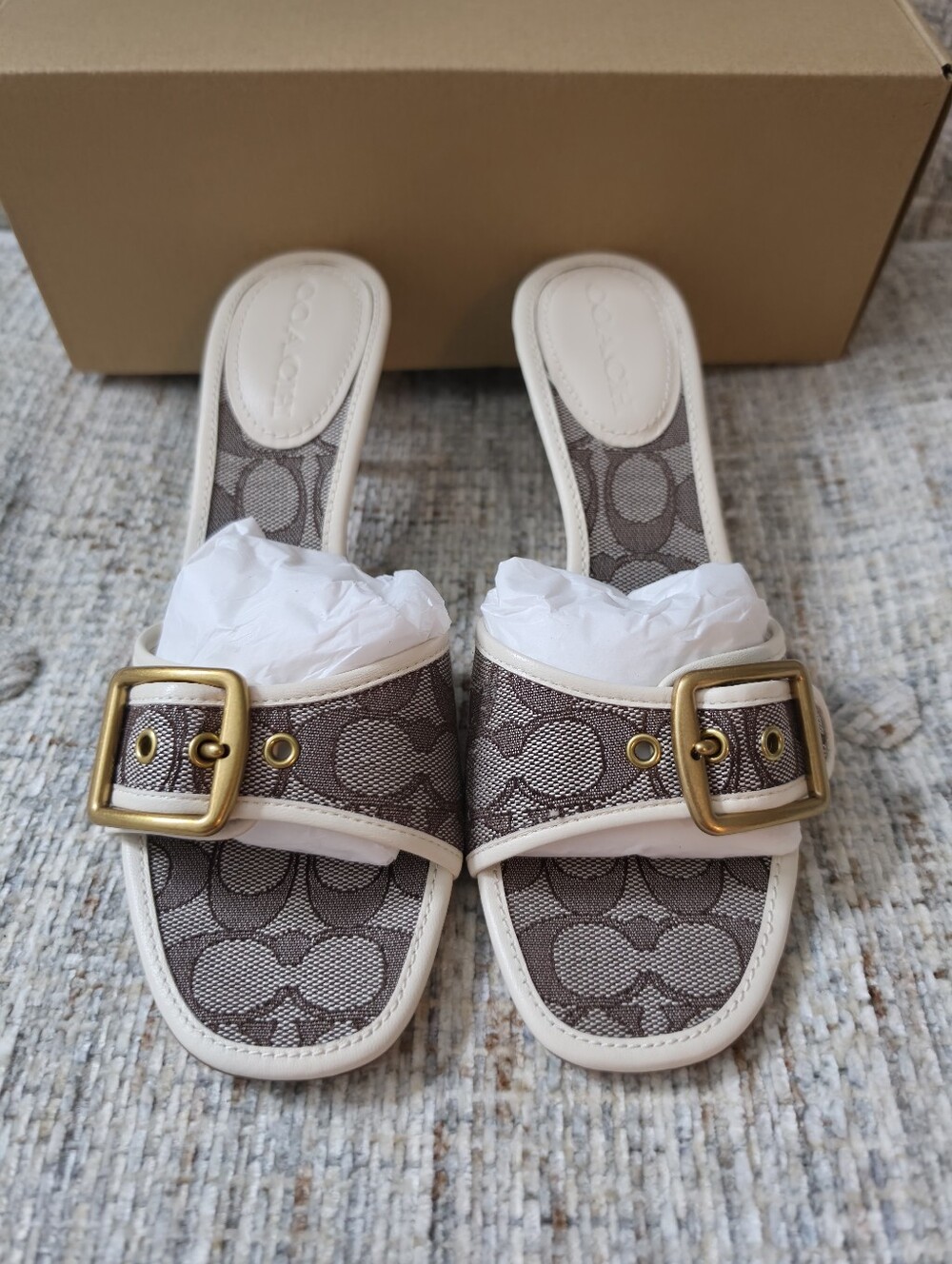 Coach Outlet Margot Sandal In Signature Jacquard